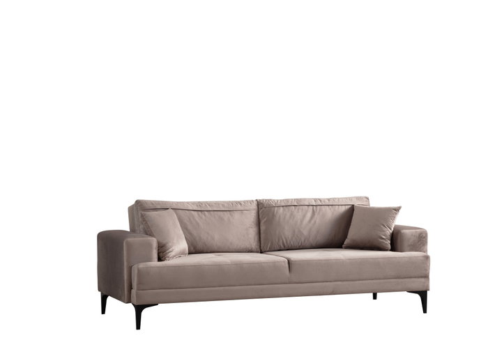 Atelier Del Sofa Sofá de 3 Plazas Astana - Beige | Confort y Elegancia para tu Salón | Estructura Madera Haya | Tejido Poliéster Lavable en Seco